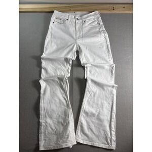 Calvin Klein White Flare Leg Jeans W28 High Rise Stretch Denim 11223 24.01